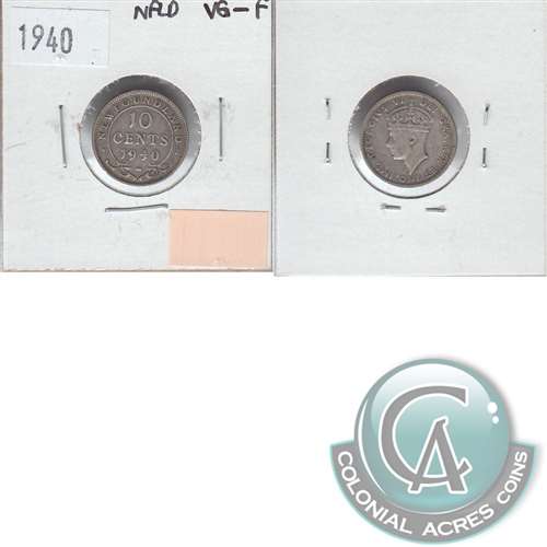 1940 Newfoundland 10-cents VG-F (VG10)