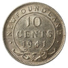 1941C Newfoundland 10-cents Almost Uncirculated (AU-50)