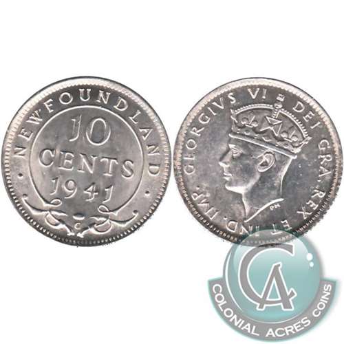 1941C Newfoundland 10-cents Brilliant Uncirculated (MS63) $