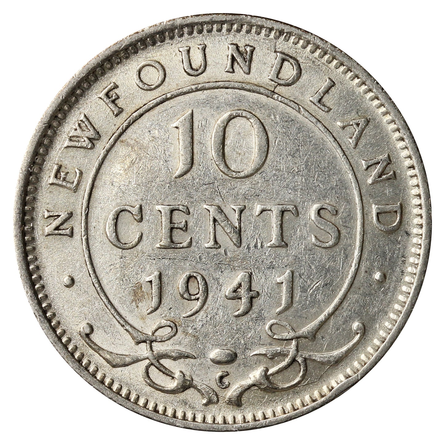 1941C Newfoundland 10-cents Extra Fine (EF-40)