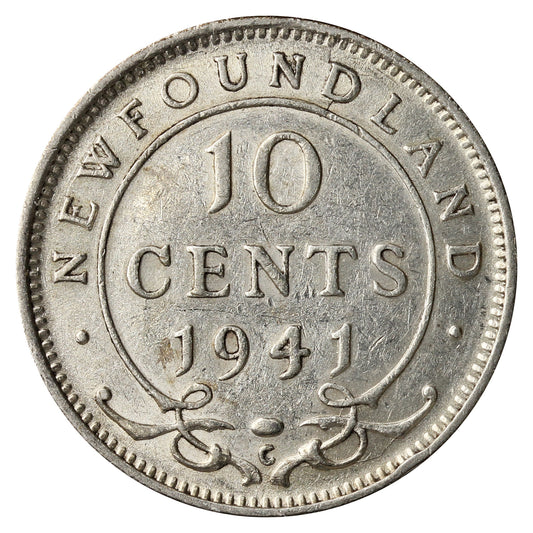 1941C Newfoundland 10-cents Extra Fine (EF-40)