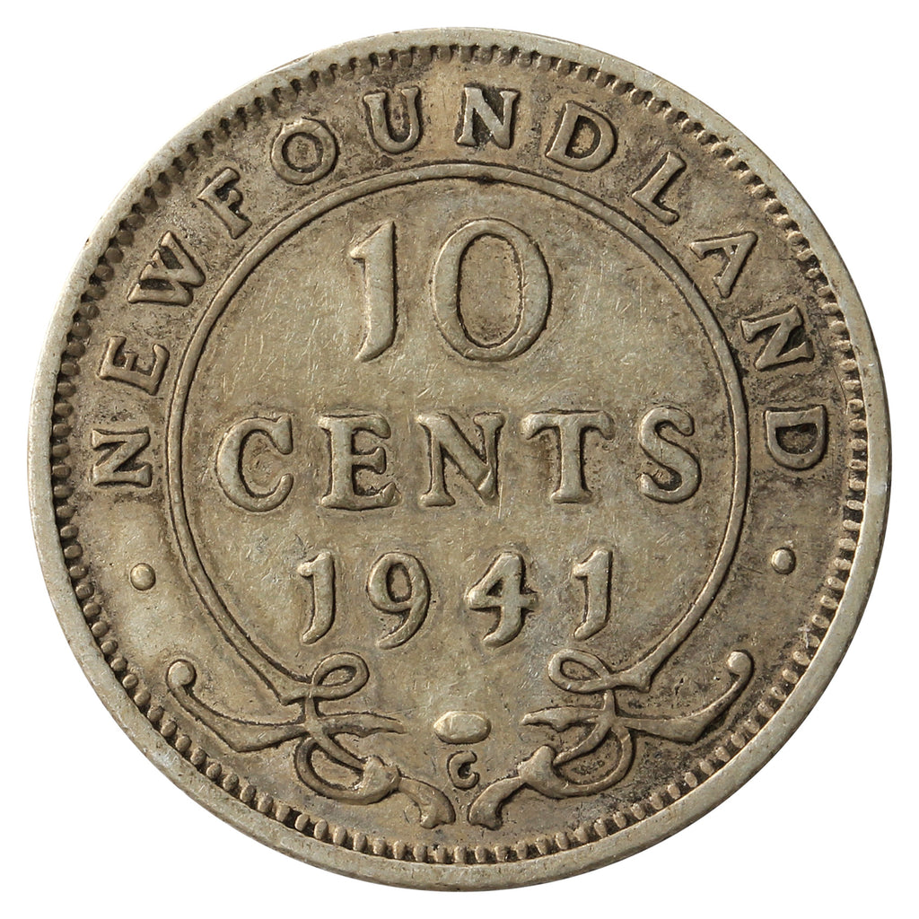 1941C Newfoundland 10-cents Fine (F12)