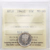 1941C Newfoundland 10-cents ICCS Certified MS60