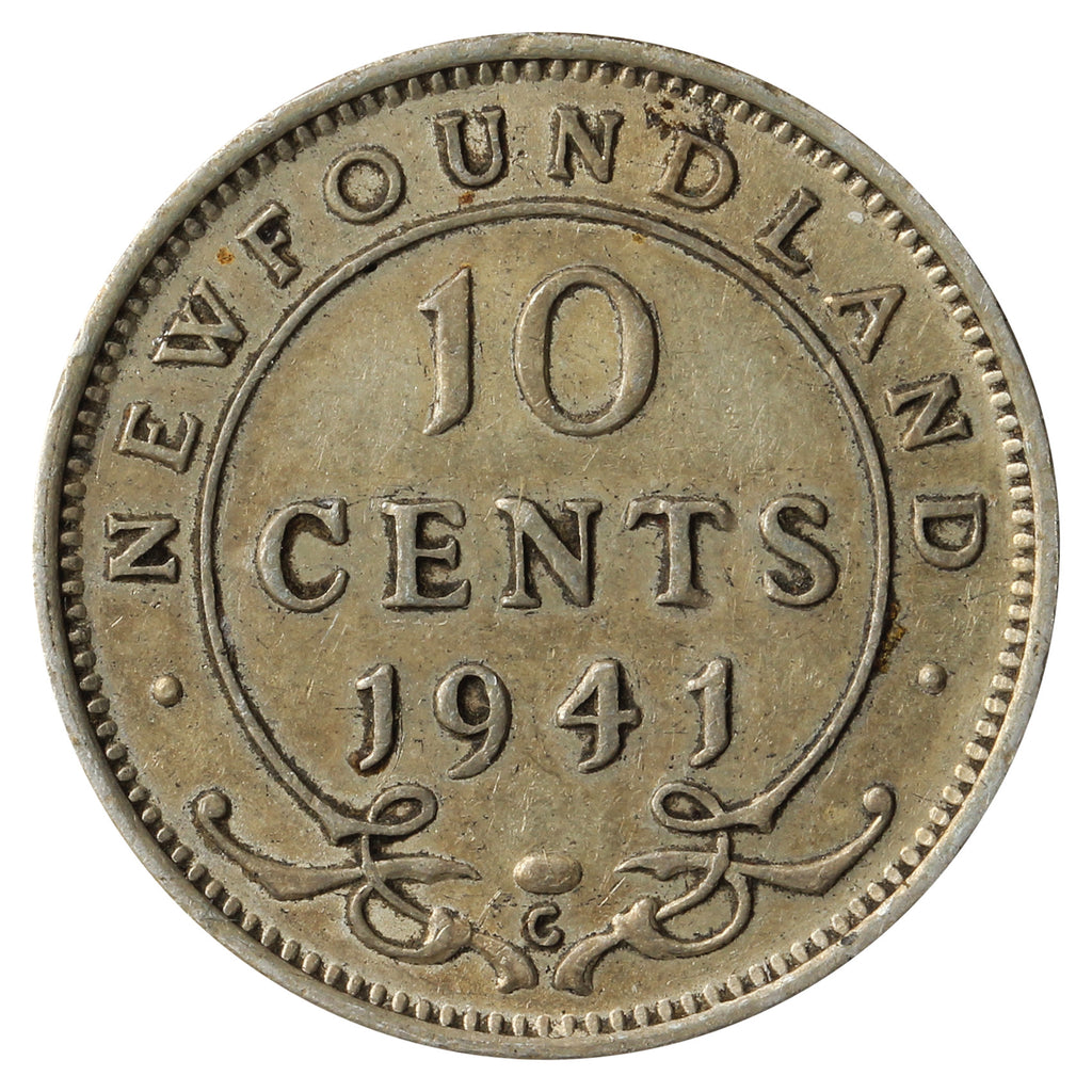 1941C Newfoundland 10-cents VF-EF (VF-30)