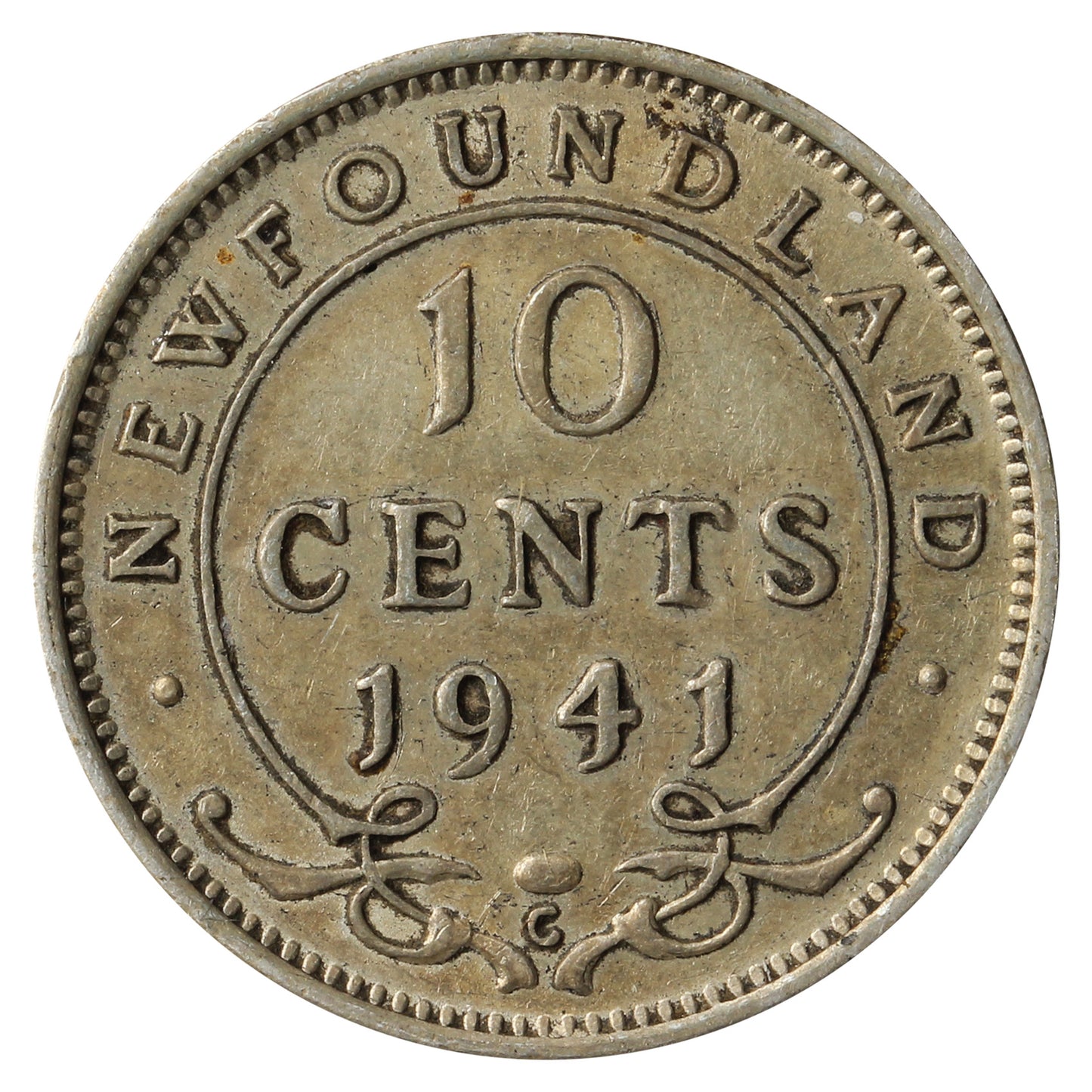 1941C Newfoundland 10-cents VF-EF (VF-30)