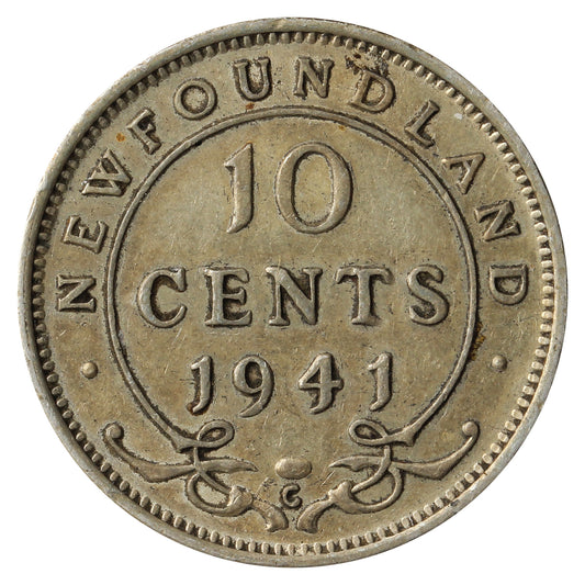 1941C Newfoundland 10-cents VF-EF (VF-30)