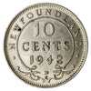 1942C Newfoundland 10-cents Almost Uncirculated (AU-50)