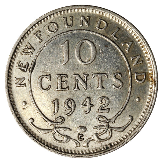1942C Newfoundland 10-cents EF-AU (EF-45)