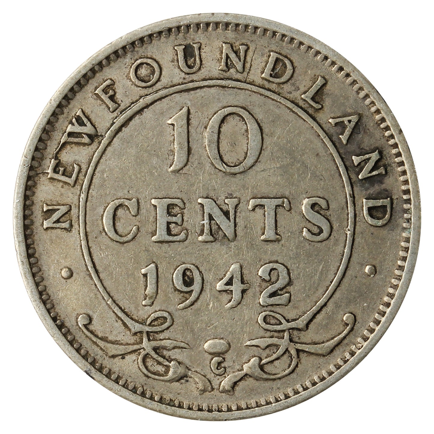 1942C Newfoundland 10-cents F-VF (F15)
