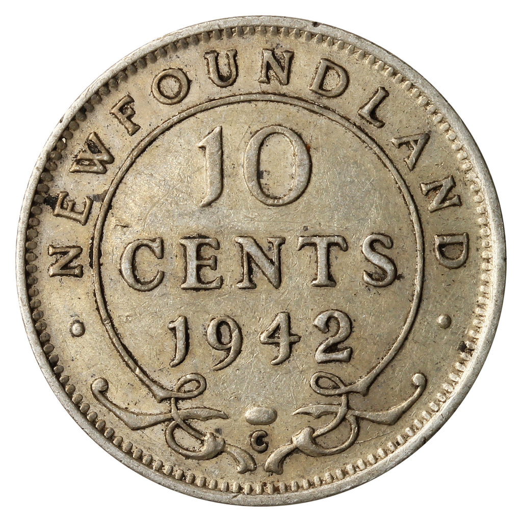1942C Newfoundland 10-cents Very Fine (VF20)
