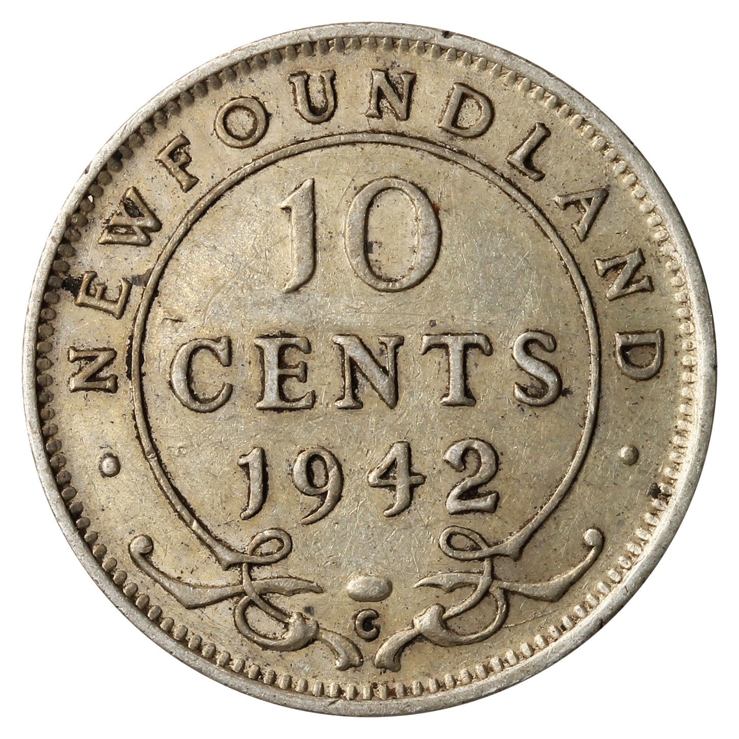1942C Newfoundland 10-cents Very Fine (VF20)