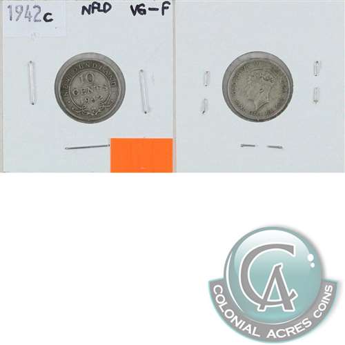 1942C Newfoundland 10-cents VG-F (VG10)