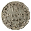 1943C Newfoundland 10-cents Fine (F12)