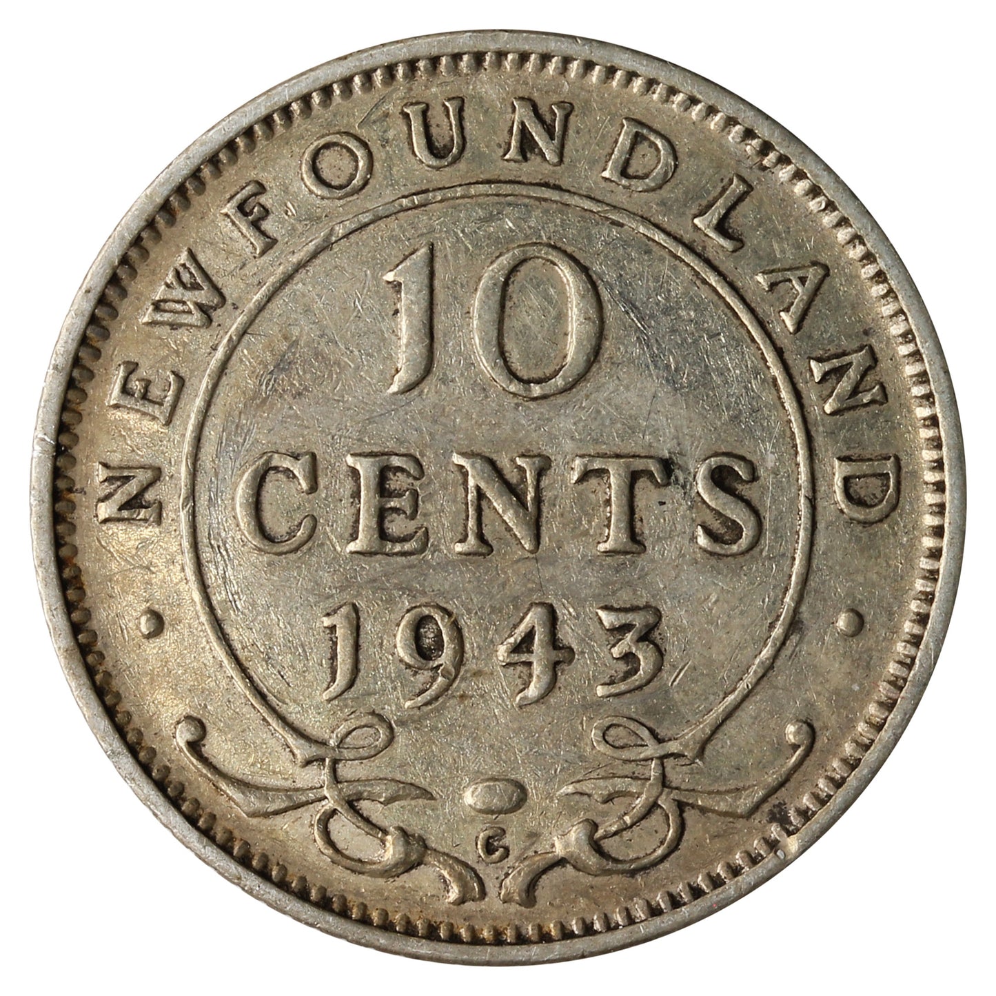 1943C Newfoundland 10-cents Very Fine (VF20)