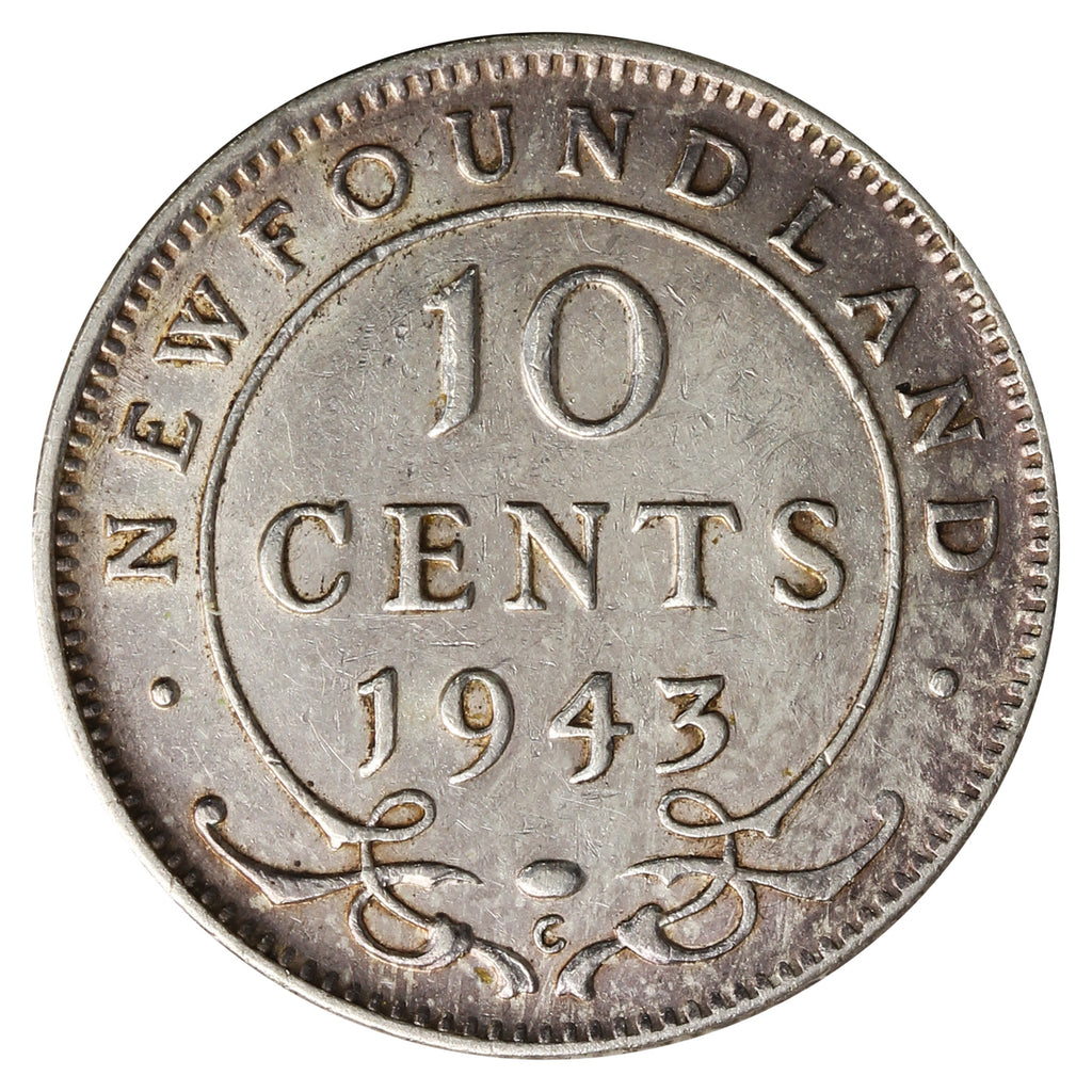 1943C Newfoundland 10-cents VF-EF (VF30)