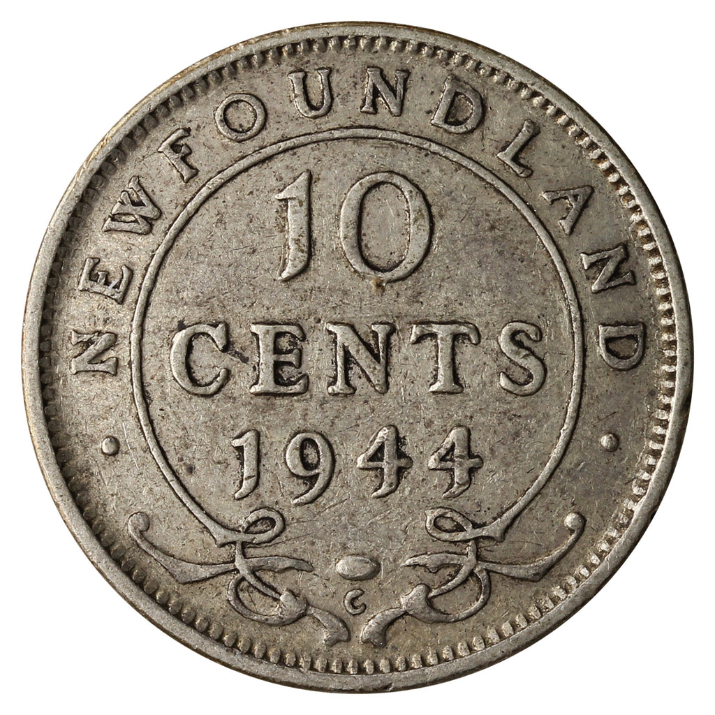 1944C Newfoundland 10-cents Very Fine (VF-20)
