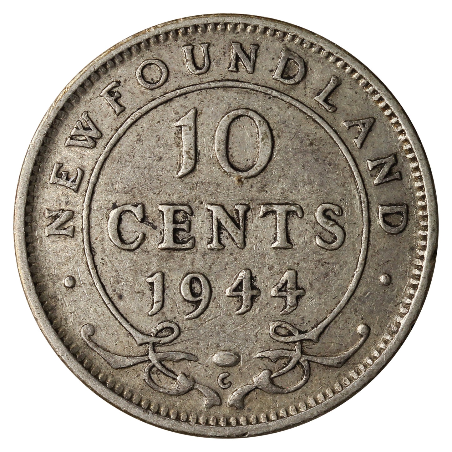 1944C Newfoundland 10-cents Very Fine (VF-20)
