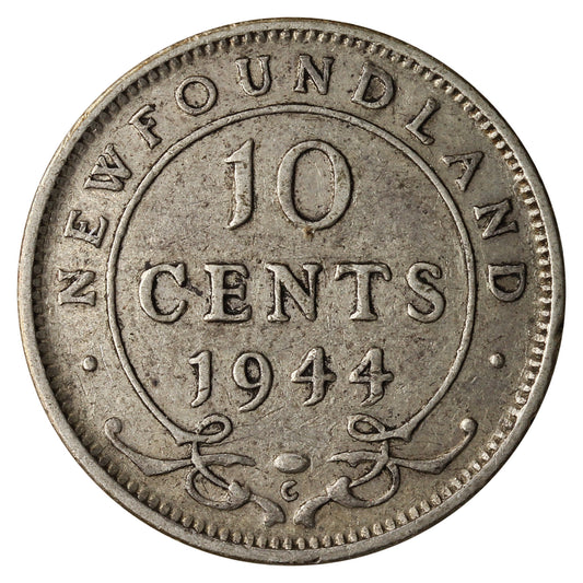 1944C Newfoundland 10-cents Very Fine (VF-20)