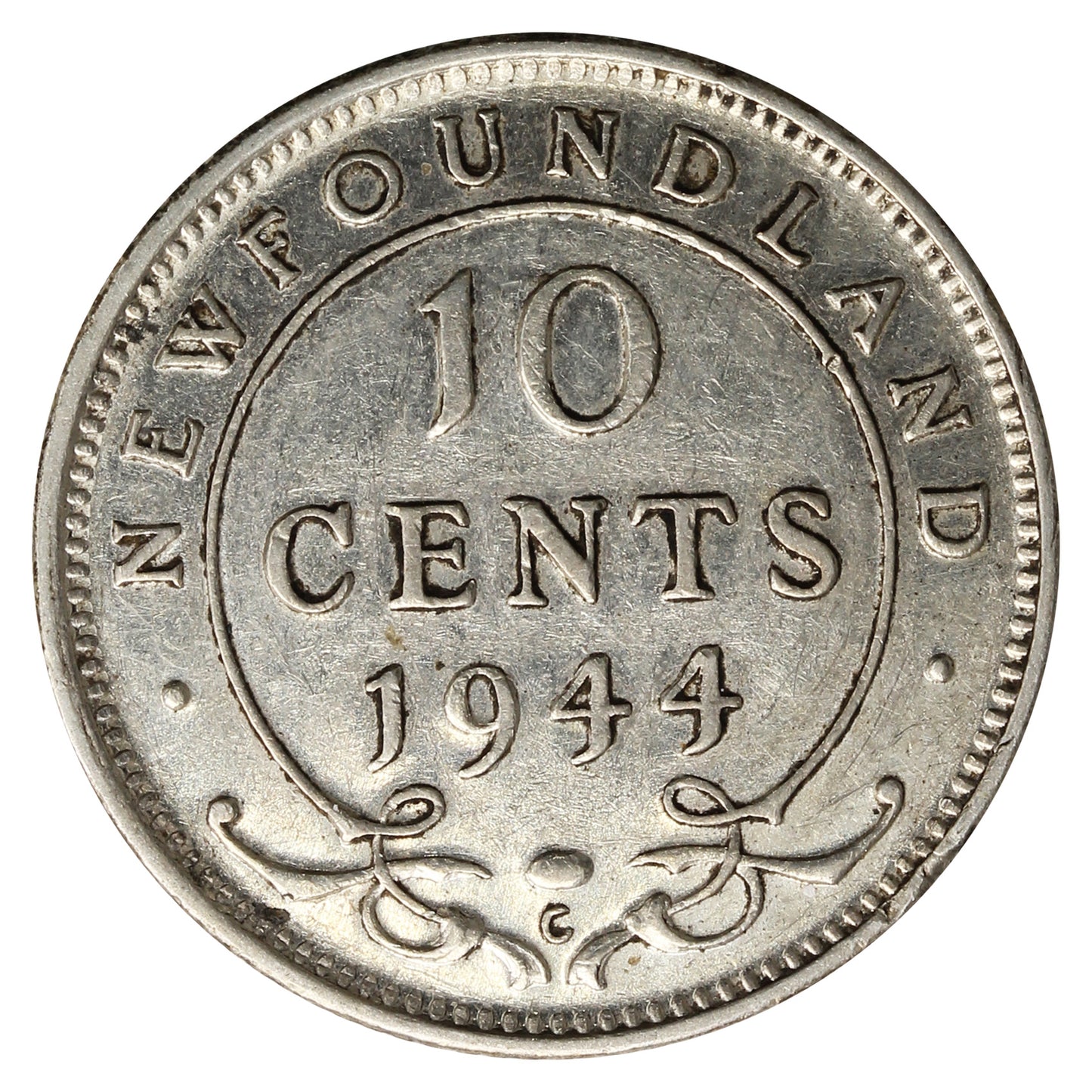 1944C Newfoundland 10-cents VF-EF (VF30)