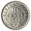 1945C Newfoundland 10-cents Almost Uncirculated (AU-50)
