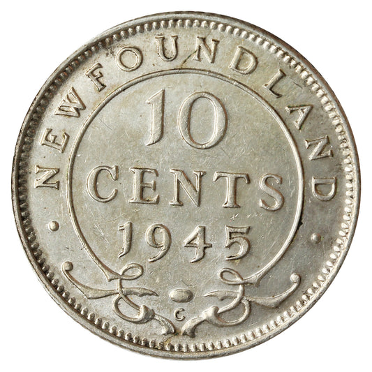 1945C Newfoundland 10-cents AU-UNC (AU-55) $