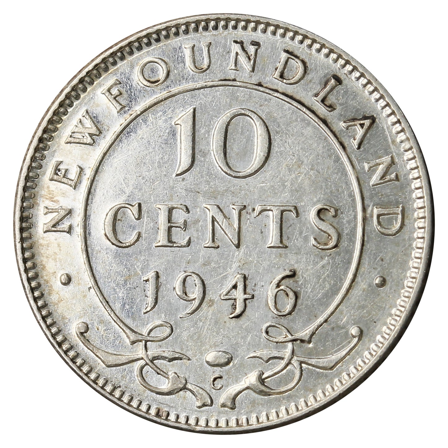 1946C Newfoundland 10-cents Extra Fine (EF40)