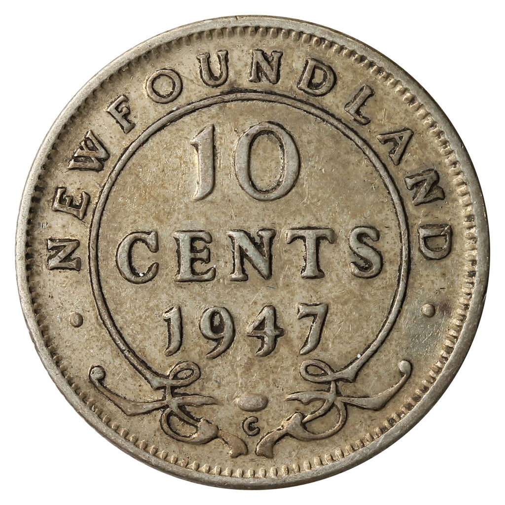 1947C Newfoundland 10-cents F-VF (F15)