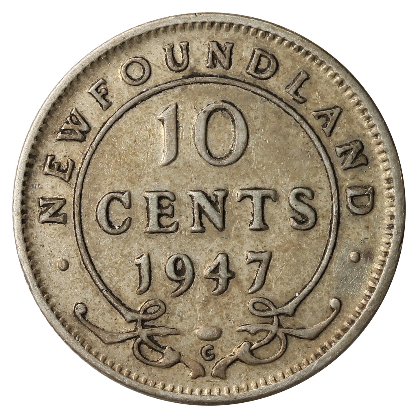 1947C Newfoundland 10-cents F-VF (F15)