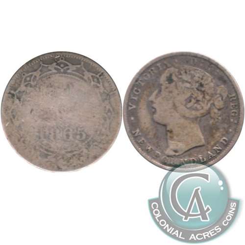 1865 Newfoundland 20-cents Filler