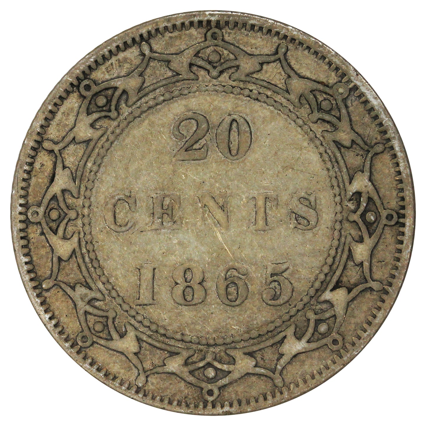 1865 Newfoundland 20-cents F-VF (F15) $