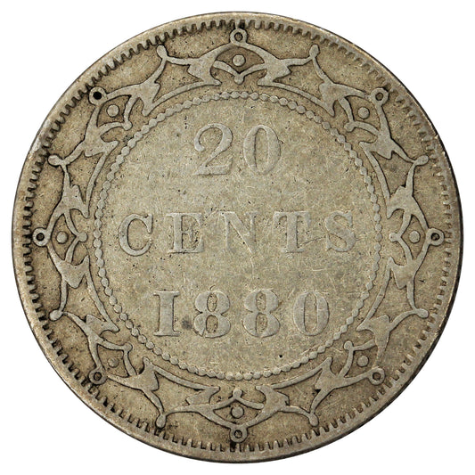 1880 Newfoundland 20-cents Fine (F-12) $