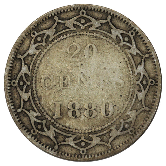1880 Newfoundland 20-cents VG-F (VG-10) $