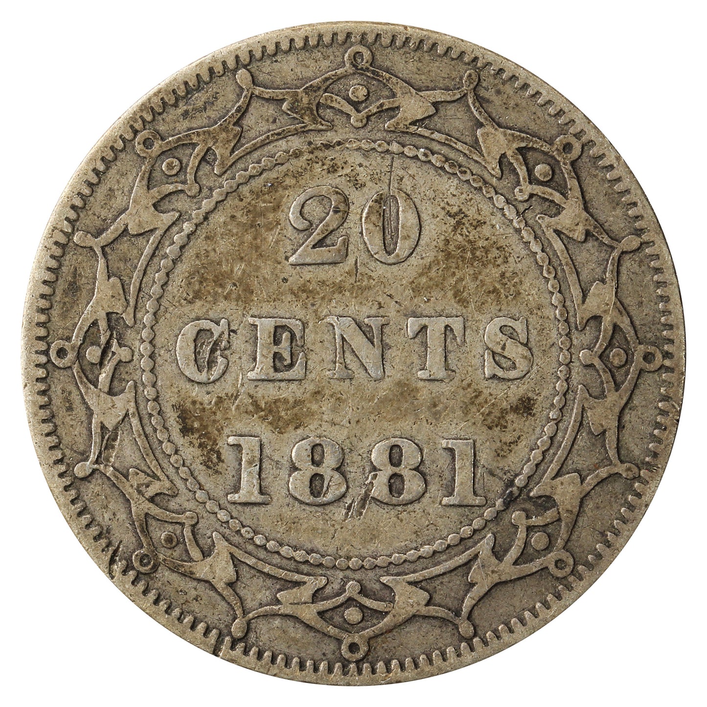 1881 Newfoundland 20-cents Fine (F12)