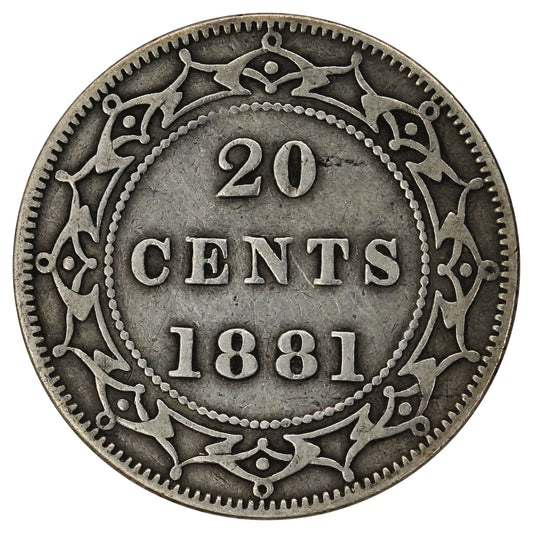 1881 Newfoundland 20-cents F-VF (F-15) $