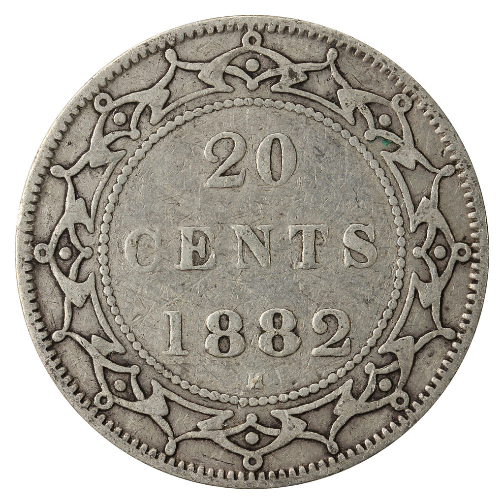 1882H Newfoundland 20-cents Fine (F12)