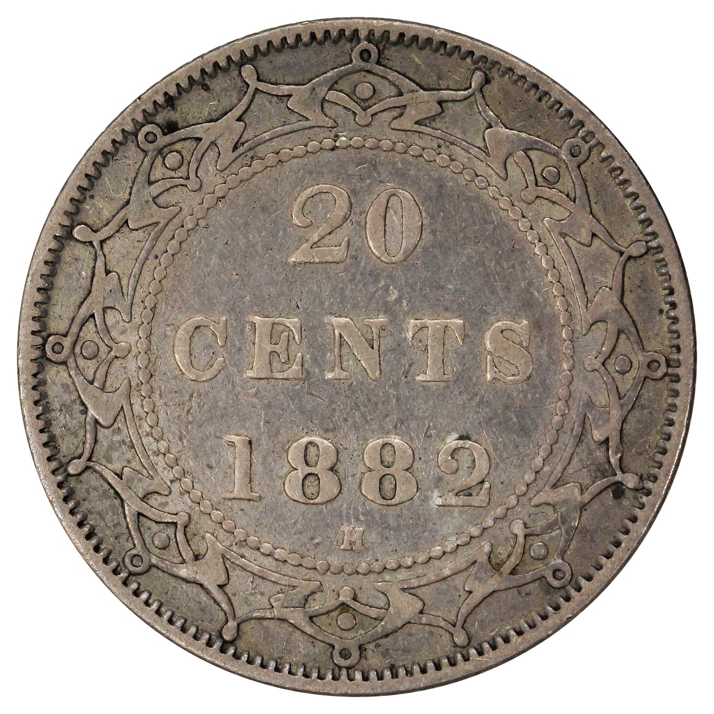 1882H Newfoundland 20-cents F-VF (F15)