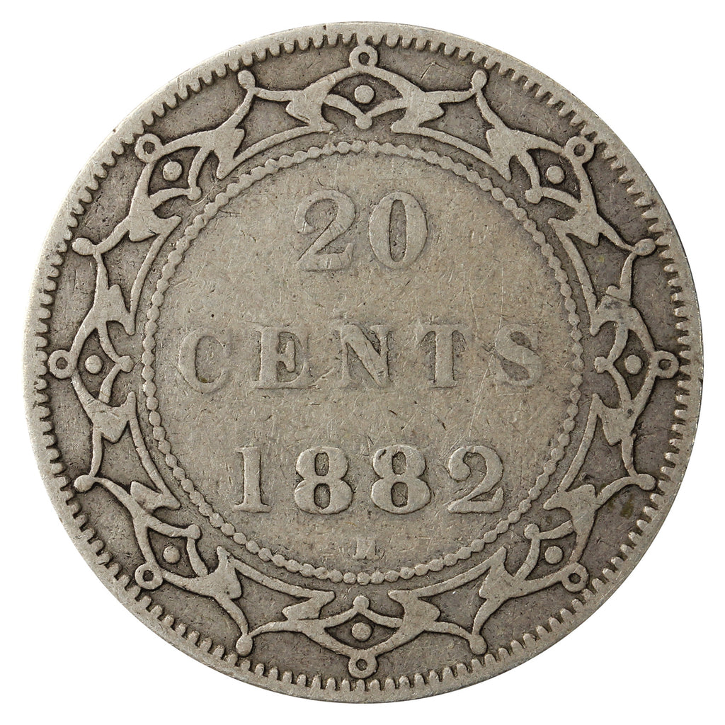 1882H Newfoundland 20-cents Very Good (VG8)