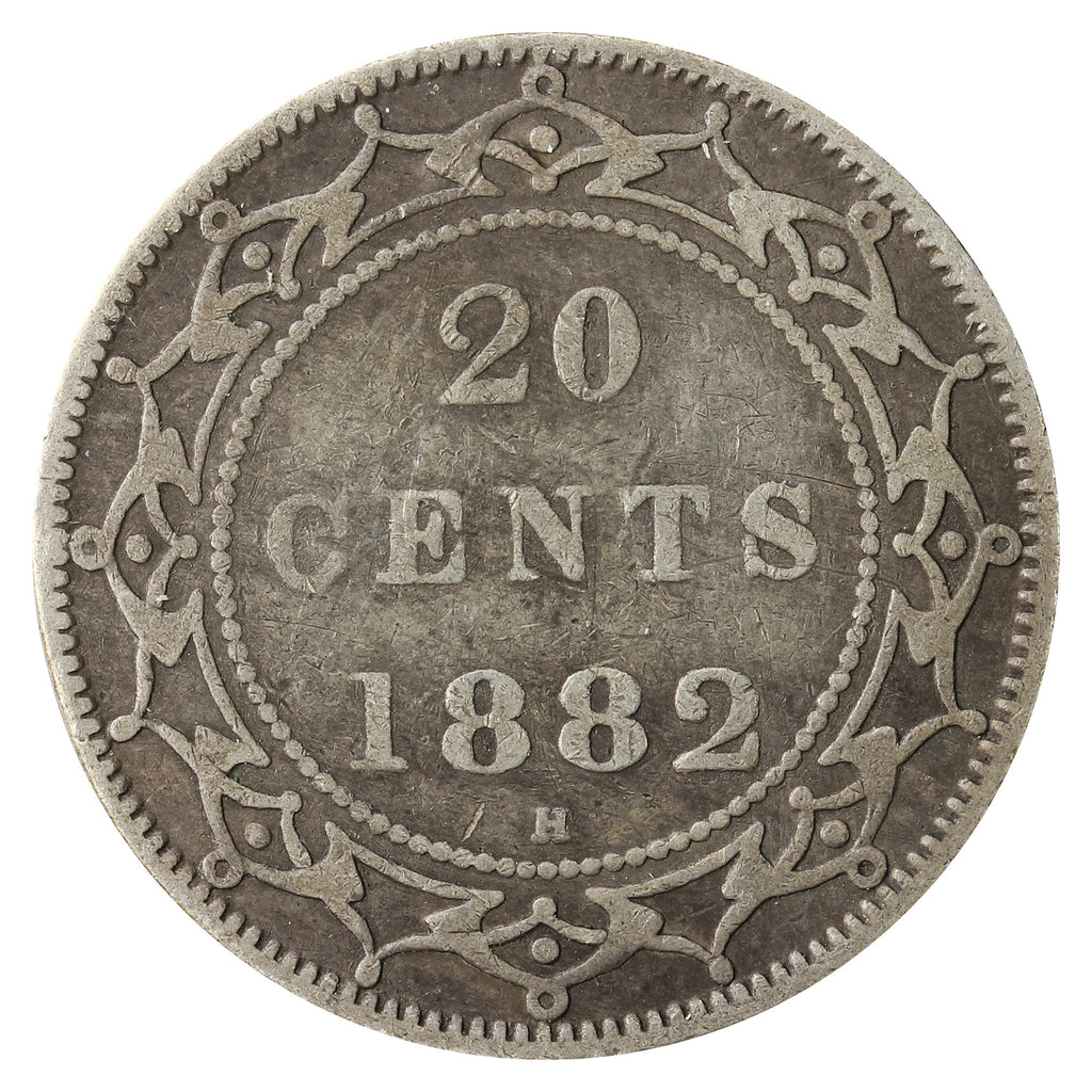 1882H Newfoundland 20-cents VG-F (VG10)