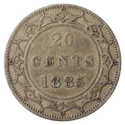 1885 Newfoundland 20-cents Fine (F-12)