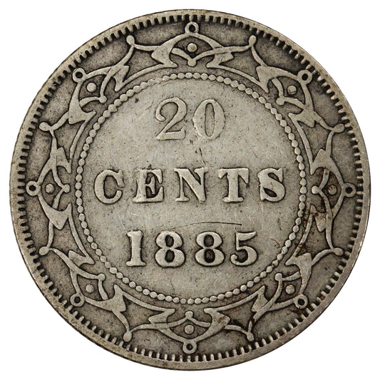 1885 Newfoundland 20-cents F-VF (F-15) $