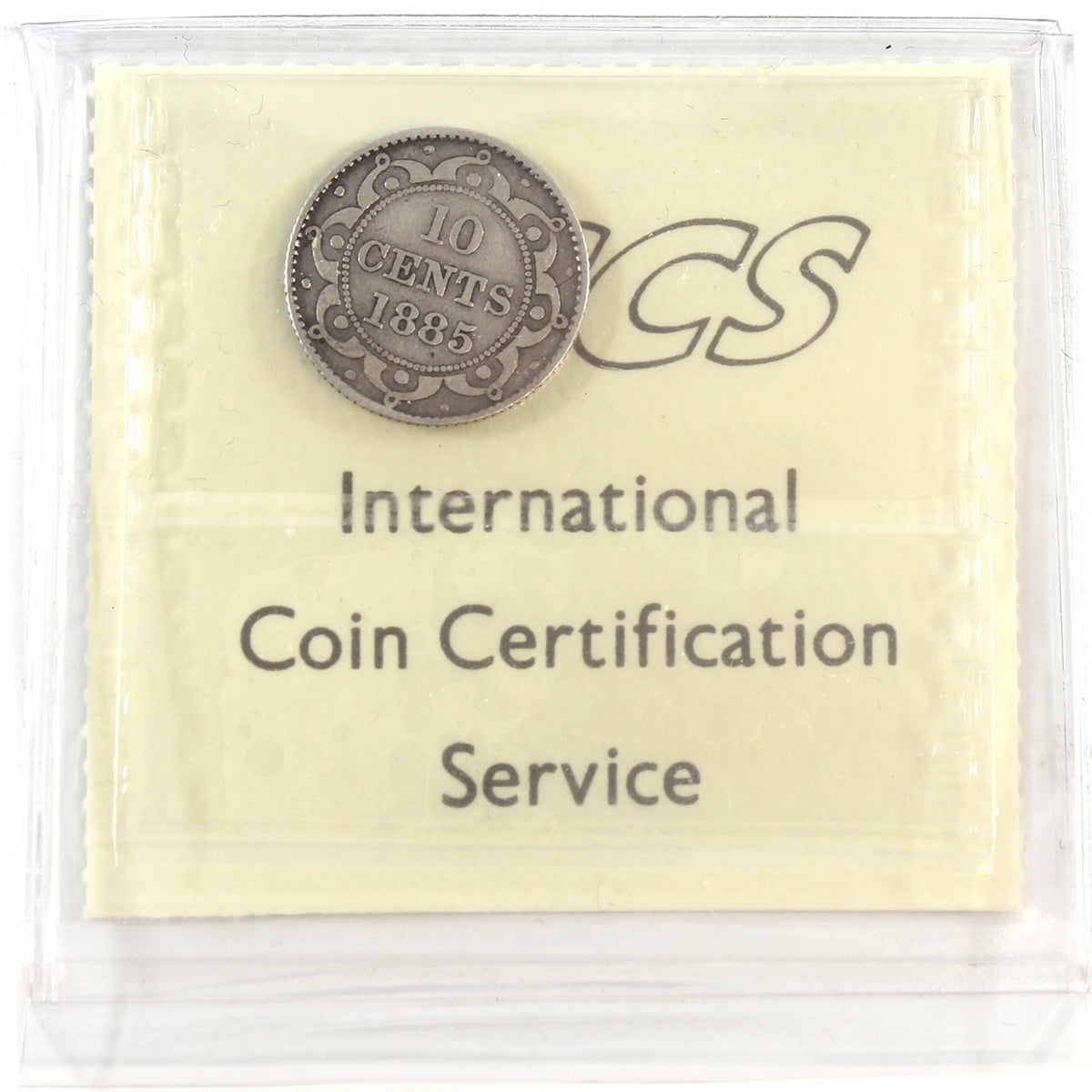 1885 Newfoundland 10-cents ICCS Certified G6