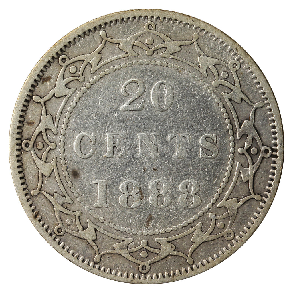 1888 Newfoundland 20-cents Fine (F-12)