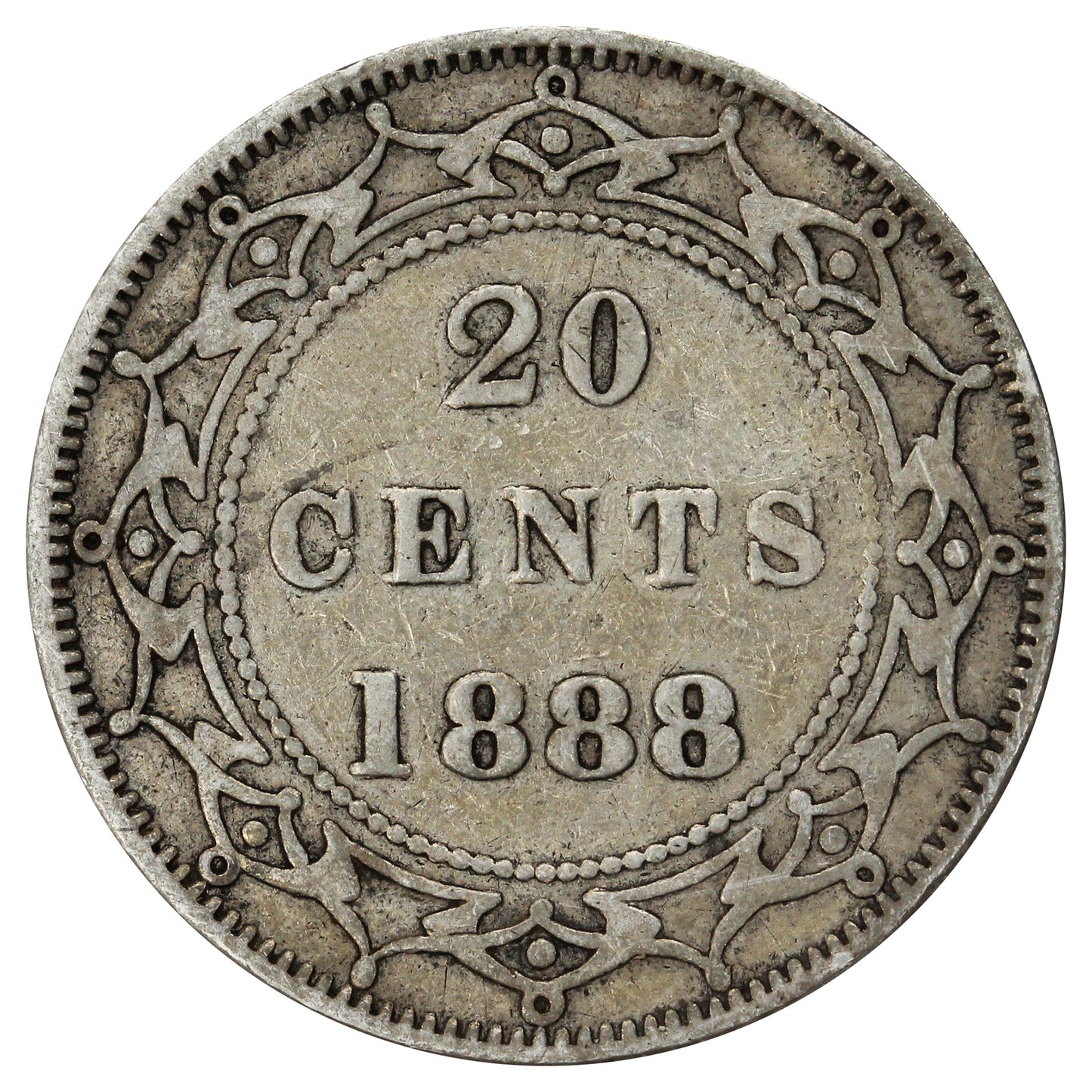 1888 Newfoundland 20-cents F-VF (F15) $