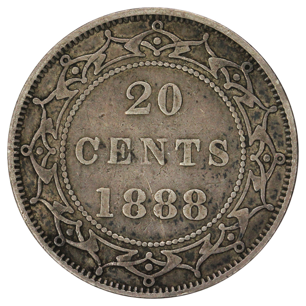 1888 Newfoundland 20-cents Very Fine (VF20) $