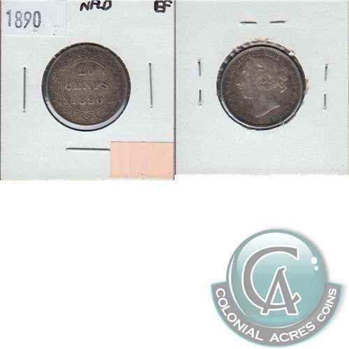 1890 Newfoundland 20-cents Extra Fine (EF40) $