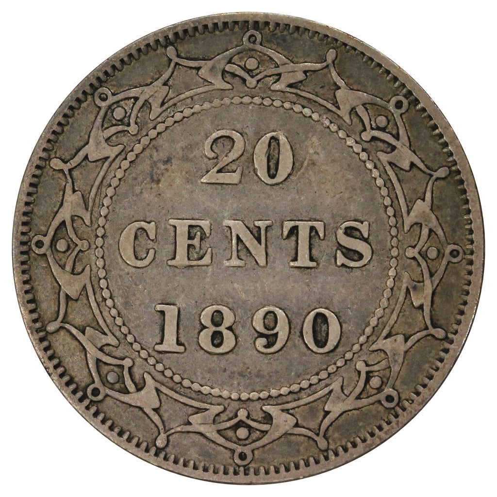 1890 Newfoundland 20-cents Very Fine (VF-20) $