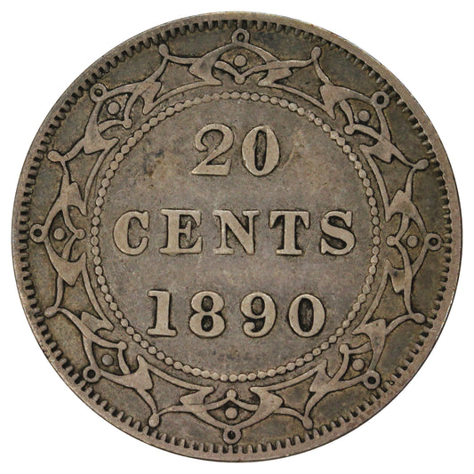 1890 Newfoundland 20-cents Very Fine (VF-20) $