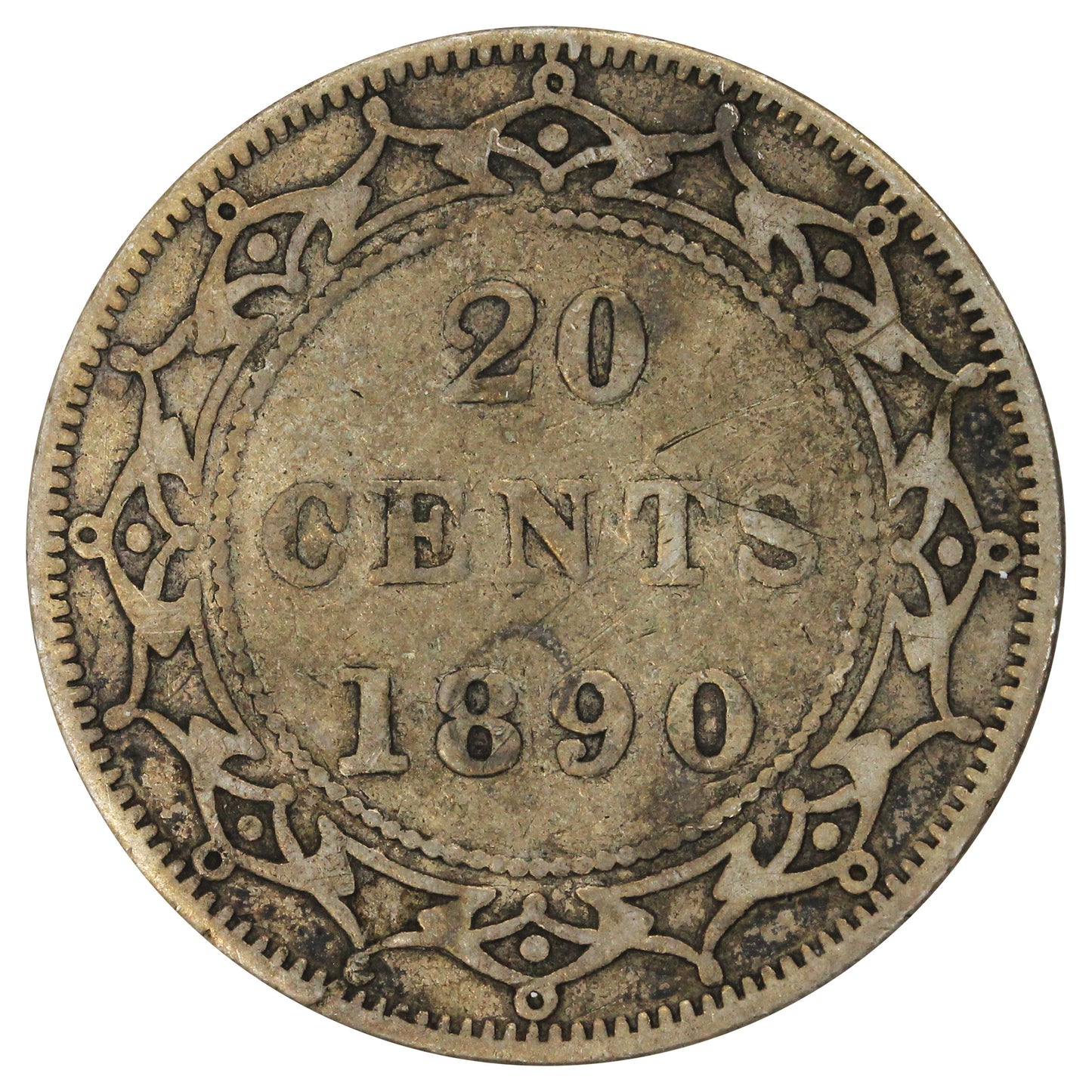 1890 Newfoundland 20-cents Very Good (VG8)