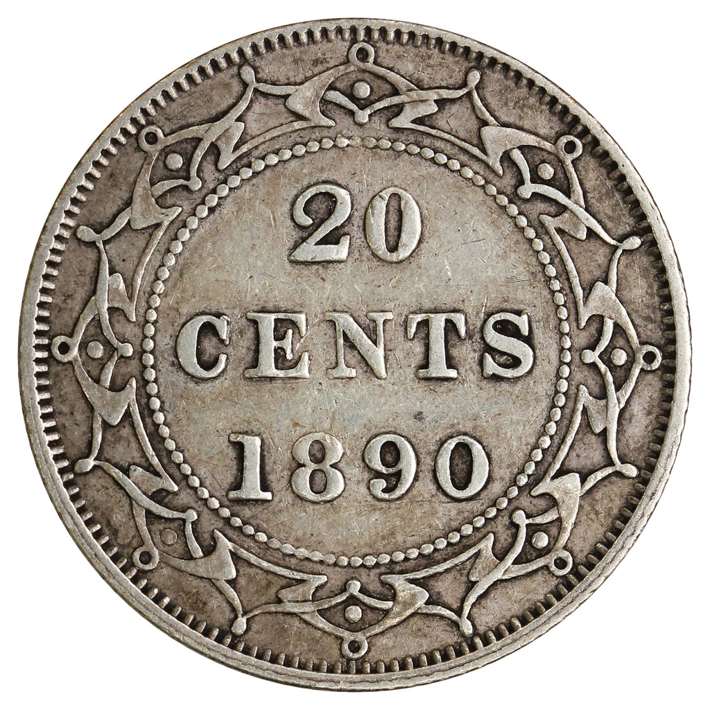 1890 Newfoundland 20-cents VF-EF (VF30) $