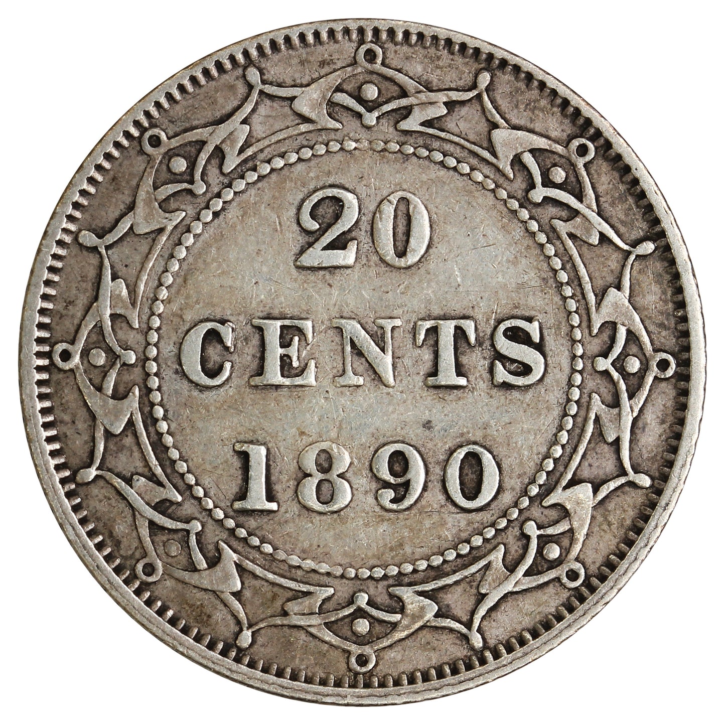 1890 Newfoundland 20-cents VF-EF (VF30) $